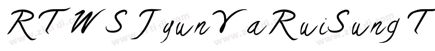 RTWS JyunYaRuiSung T字体转换